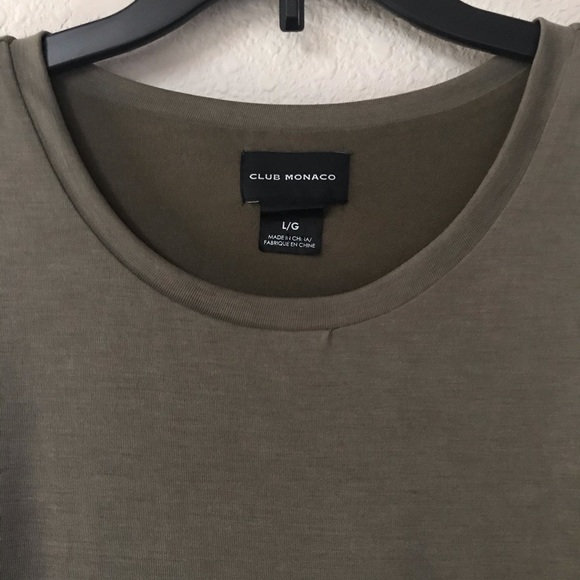 Club Monaco Olive Green Layered Dress Size Large - Picture 3 of 16